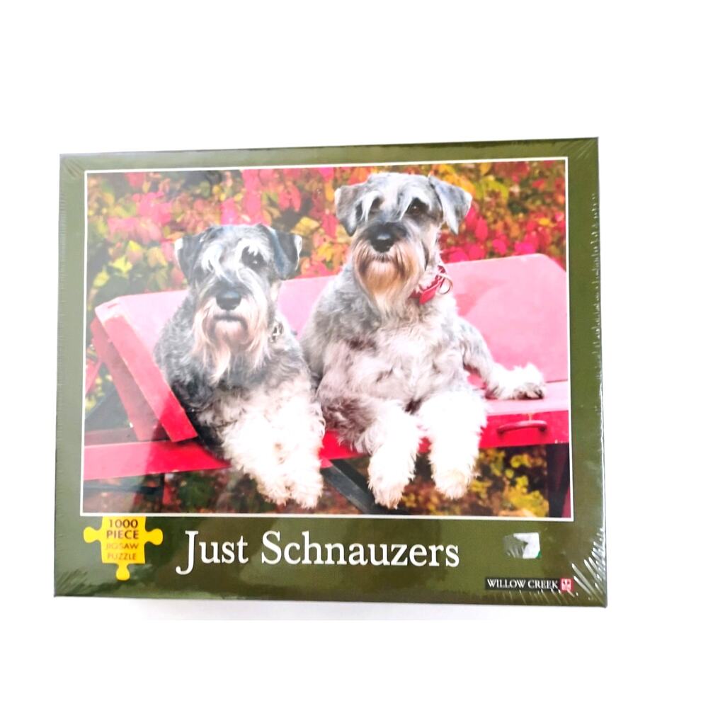 NEW Sealed Willow Creek Just Schnauzers 1000 Piece Jigsaw Puzzle Made in USA